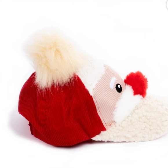 Holiday Time Sherpa Fleece Santa Party Baseball Cap Hat Unisex New No Tags - Picture 3 of 7